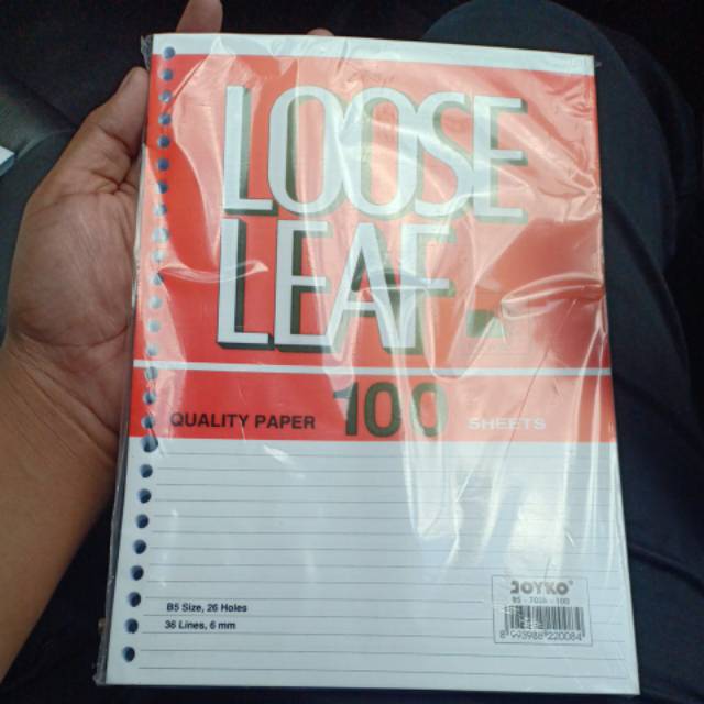 

Isi binder/loose leaf bergaris B5 1 pack