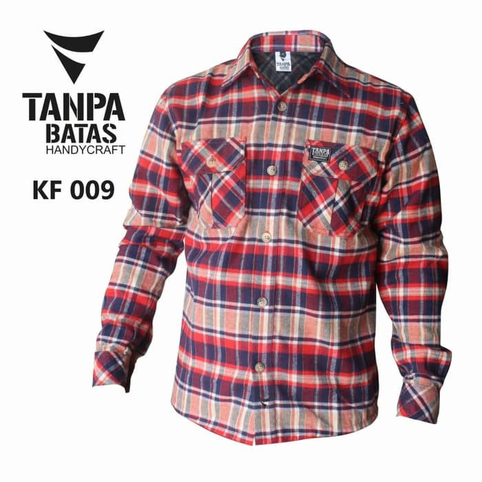 Baju Flanel Kemeja Flanel Pria Laki Laki Flanel Kotak Kotak Keren KF009