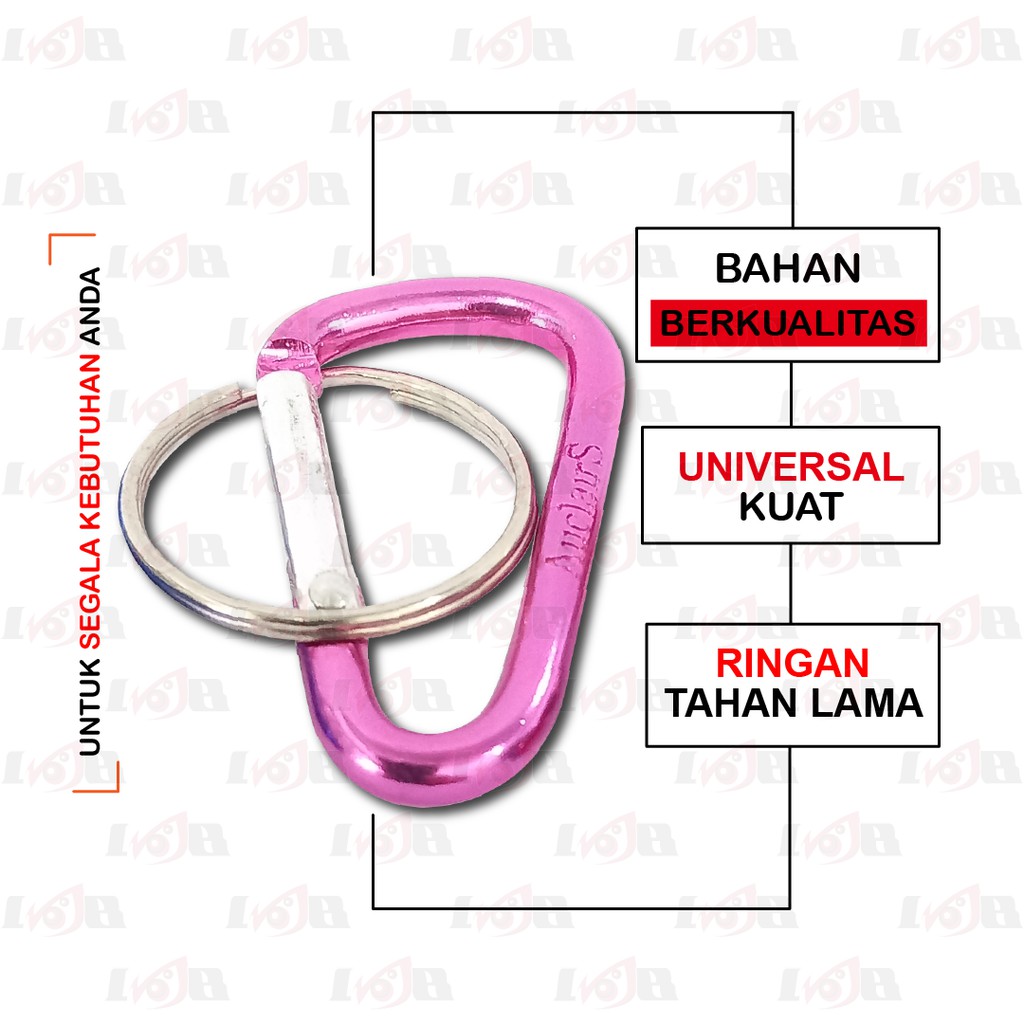 Carabiner Biasa Gantungan Kunci Tas Snap Hook Hanger Hiking Karabiner