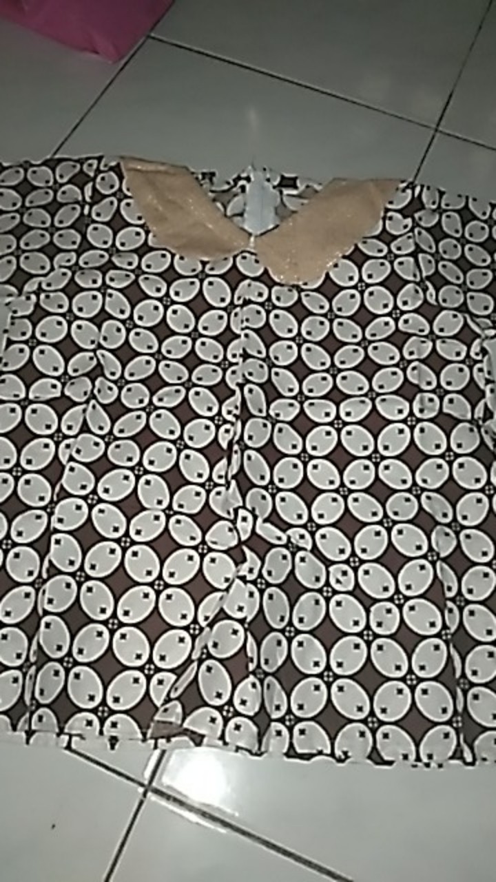 Atasan Batik Anak Sekolah Top Blus Batik Anak Putih Batik Anak Berkerah Perempuan Batik Anak Murah