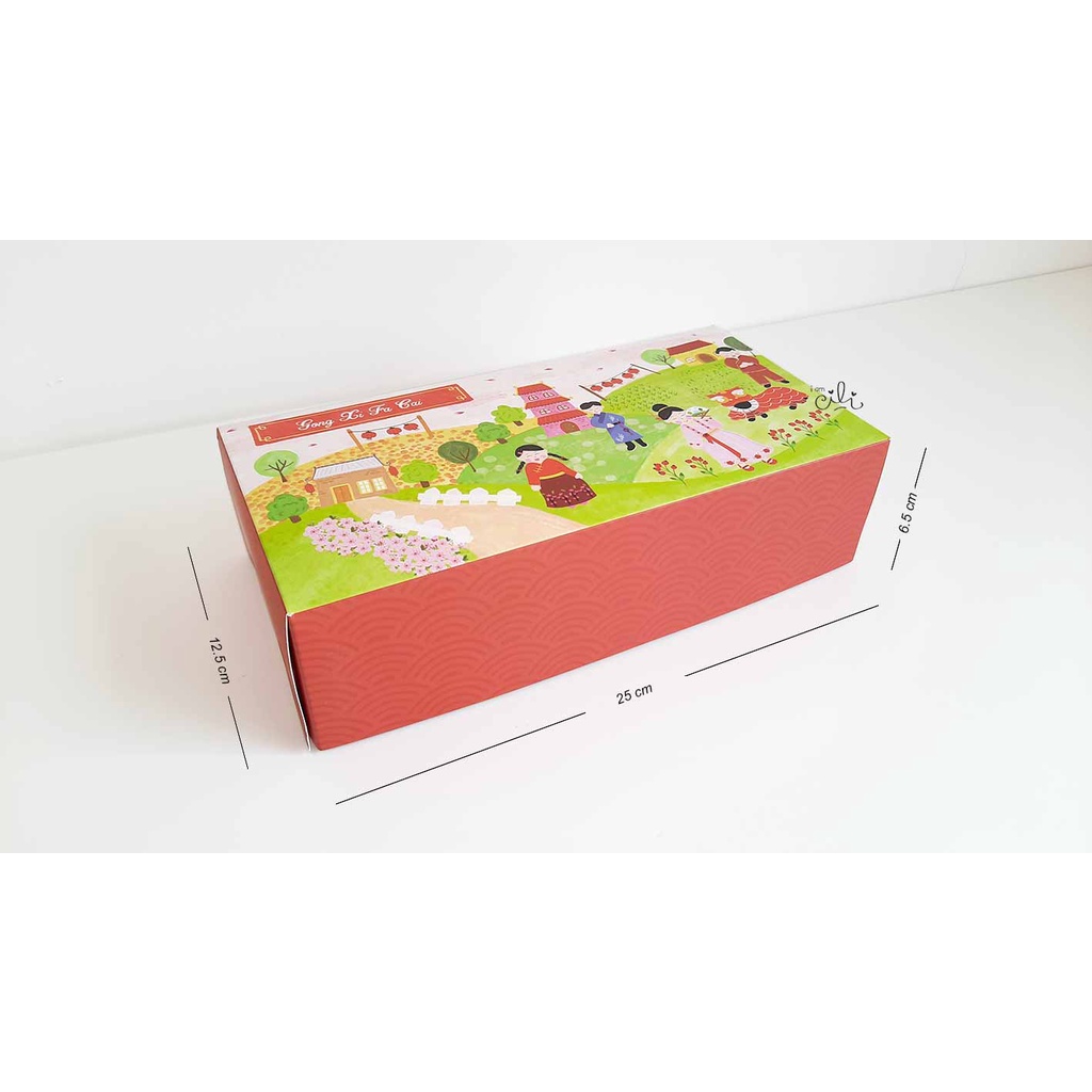 

(BOX PEACEFUL VILLAGE ) box bogul / 2 toples 250gr cny imlek sincia