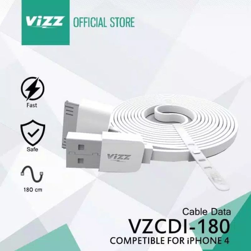 Kabel data Vizz 180CM / 1Meter Ligtning 4 Original Vizz