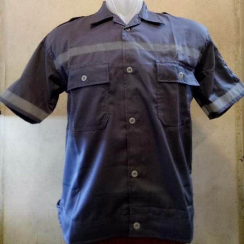 baju atasan safety lengan pendek / seragam safety / jual baju safety lengan pendek / jual baju atasa