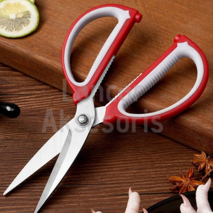 

Gunting Serbaguna Multifungsi Stainless Steel Tajam Soft Grip Gagang Empuk Anti Karat 19 cm / Good