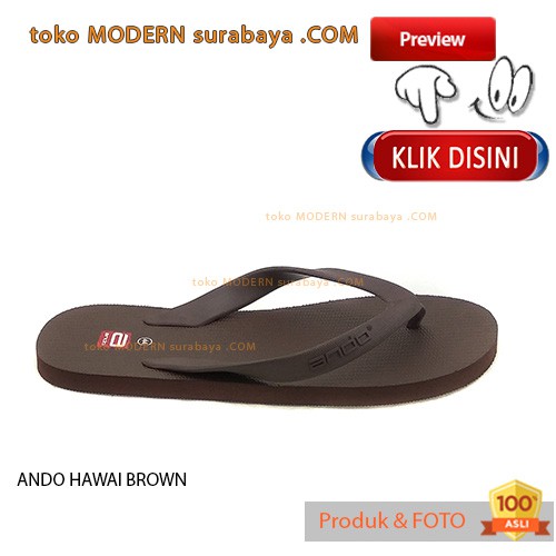 ANDO HAWAI BROWN sandal jepit flat casual