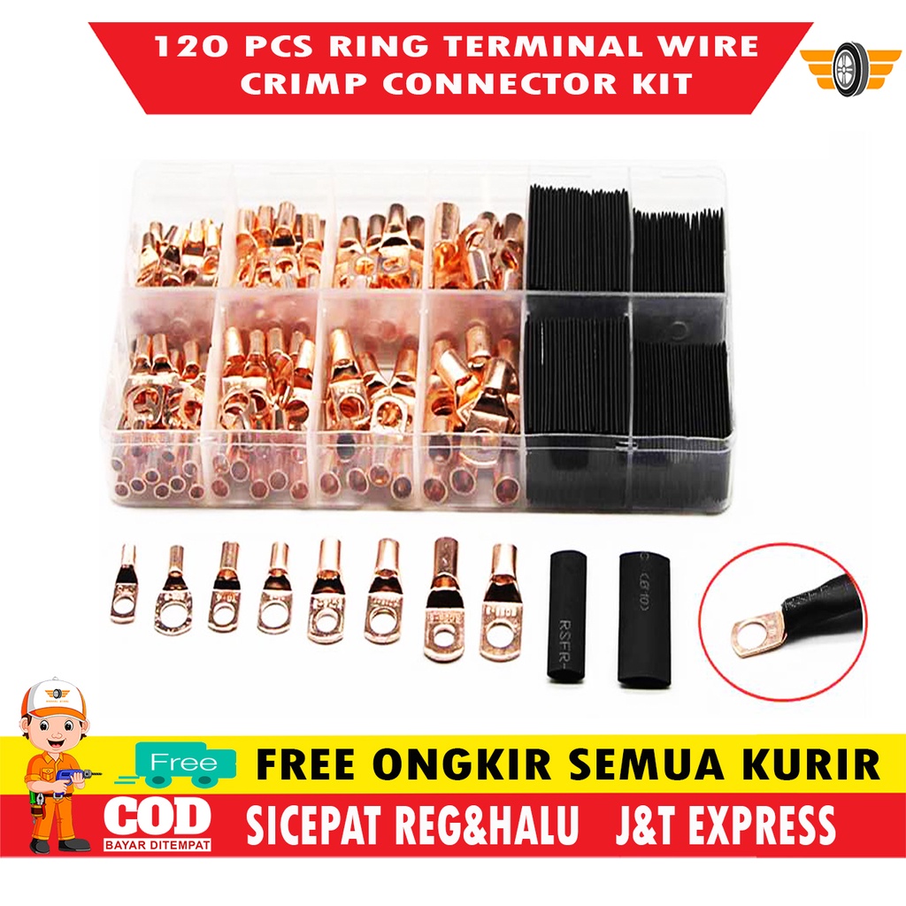 TERMINAL LISTRIK KONEKTOR KABEL LISTRIK SAMBUNGAN KABEL LISTRIK 120 PCS