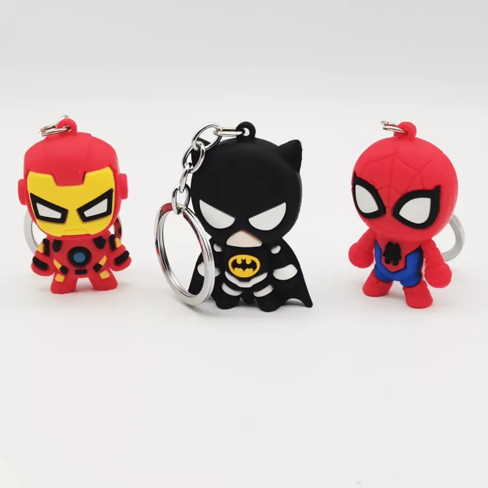 GANTUNGAN KUNCI MARVEL AVENGER // Ganci Karakter Spiderman Iron Man Captain America Batman Black Panther Thanos Unik Lucu | Gantungan tas | Souvenir Murah | Keychain | COD