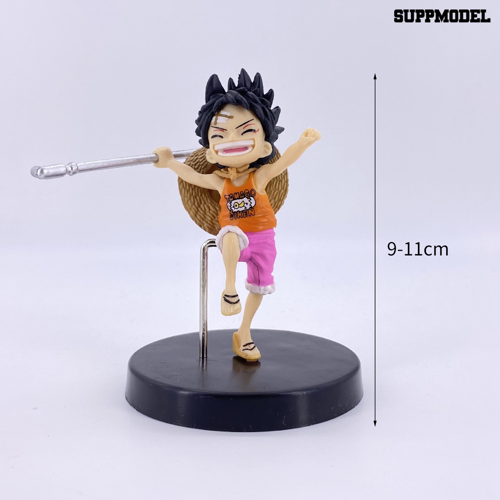 3pcs Action Figure model Anime One Piece Luffy Untuk Dekorasi