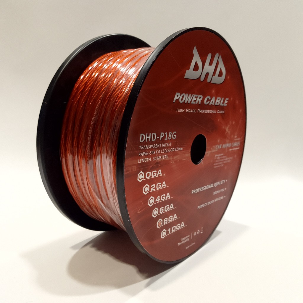 Kabel Power 8 AWG 50 Meter Merah/Hitam