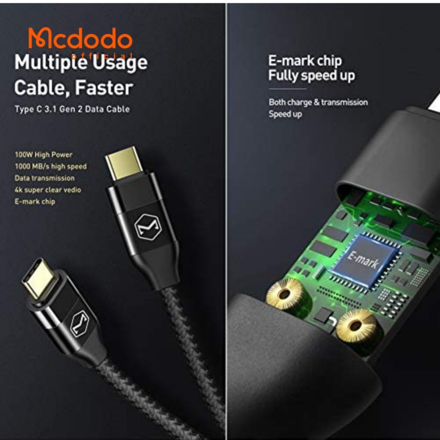 Mcdodo Type-C to Type-C Data Cable 100W 1.5M CA-7130 Original