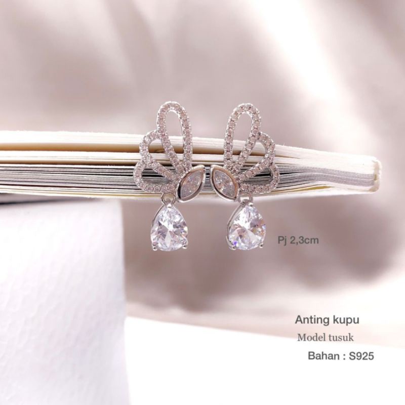Anting Silver925 Perak Mata Kilau anting silver Anti Karat anti alergi premium Quality S011