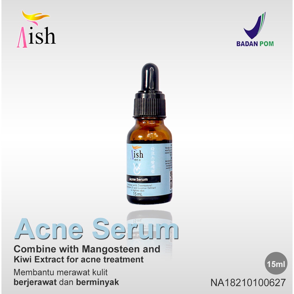 Aish Serum Wajah Acne Series Serum Korea Skincare Paket Jerawat Perawatan Wajah Minimal Beli 2 Pcs Bisa COD Bayar Ditempat Original Aman BPOM Halal