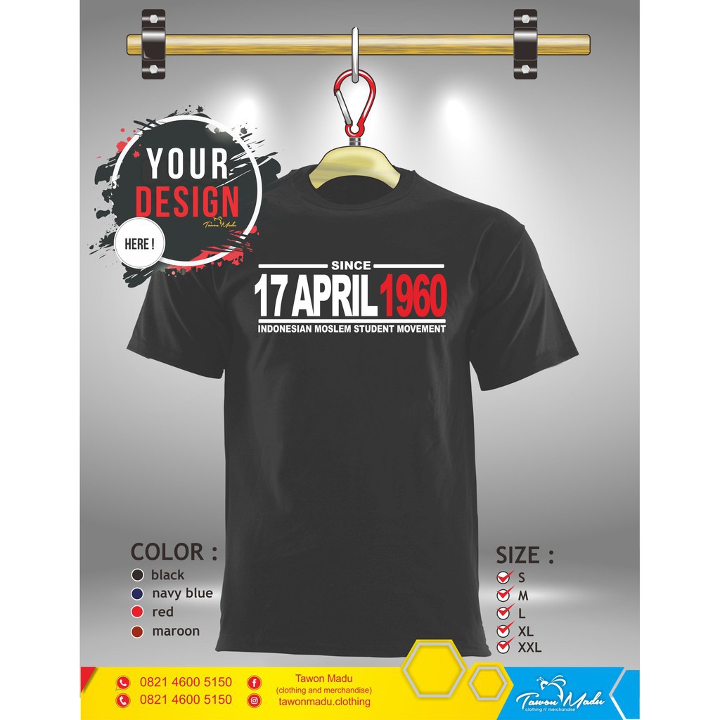 KAOS PMII Custom Satuan Free Desain Shopee Indonesia