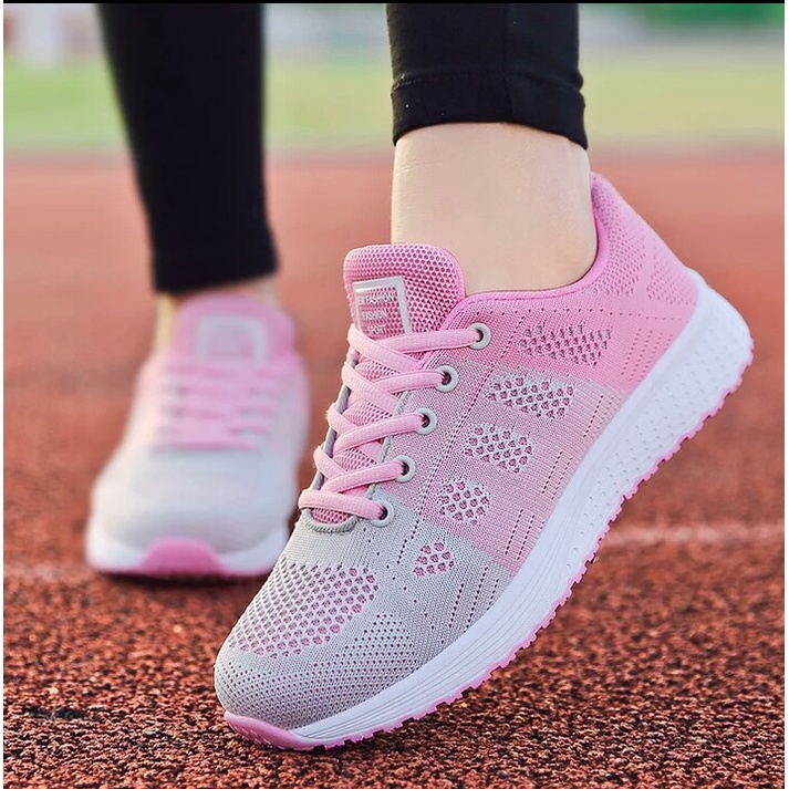 Sepatu Wanita Fashion Sport B21 Spatu Olahraga Running Jogging Anak Remaja Dewasa Cewe Cewek Perempuan FSH157 Cladiva-Pink