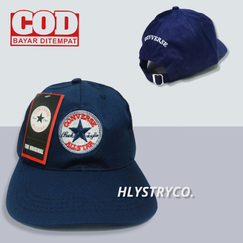 COD Baseball Cap Topi Pria Converse Navy Topi Pria Distro Converse