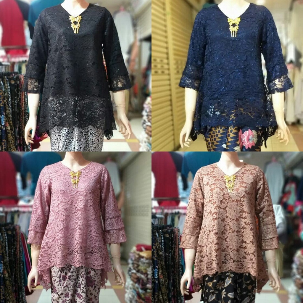 Kebaya Modern Atasan Brukat Hitam dan Lainnya