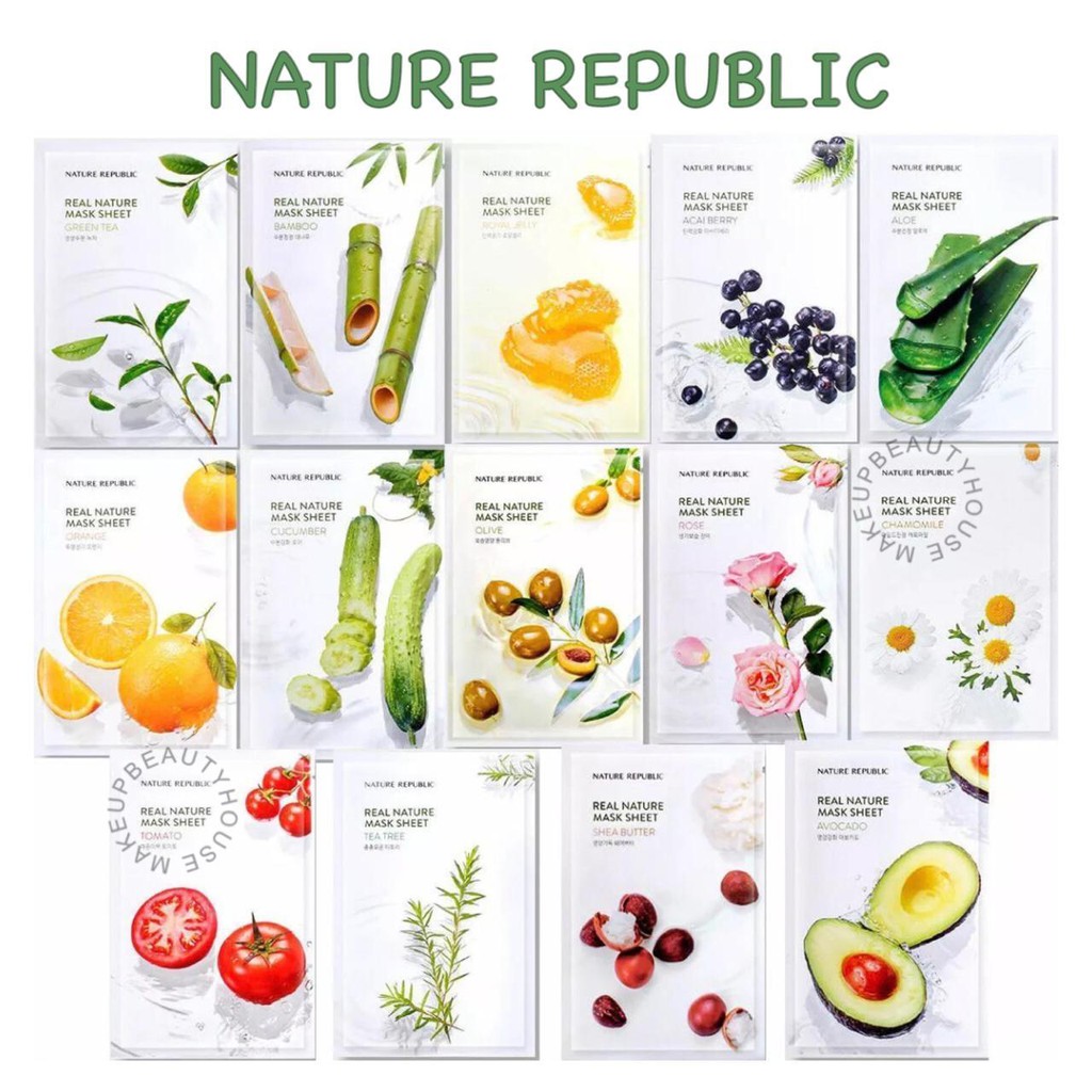 Mg K09 New Kemasan Original Nature Republic Mask Sheet 12 Variant Indonesia