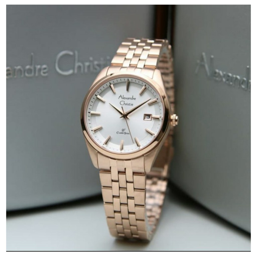 Alexandre Christie Ac 8635 Rosegold Jam Tangan Wanita Original