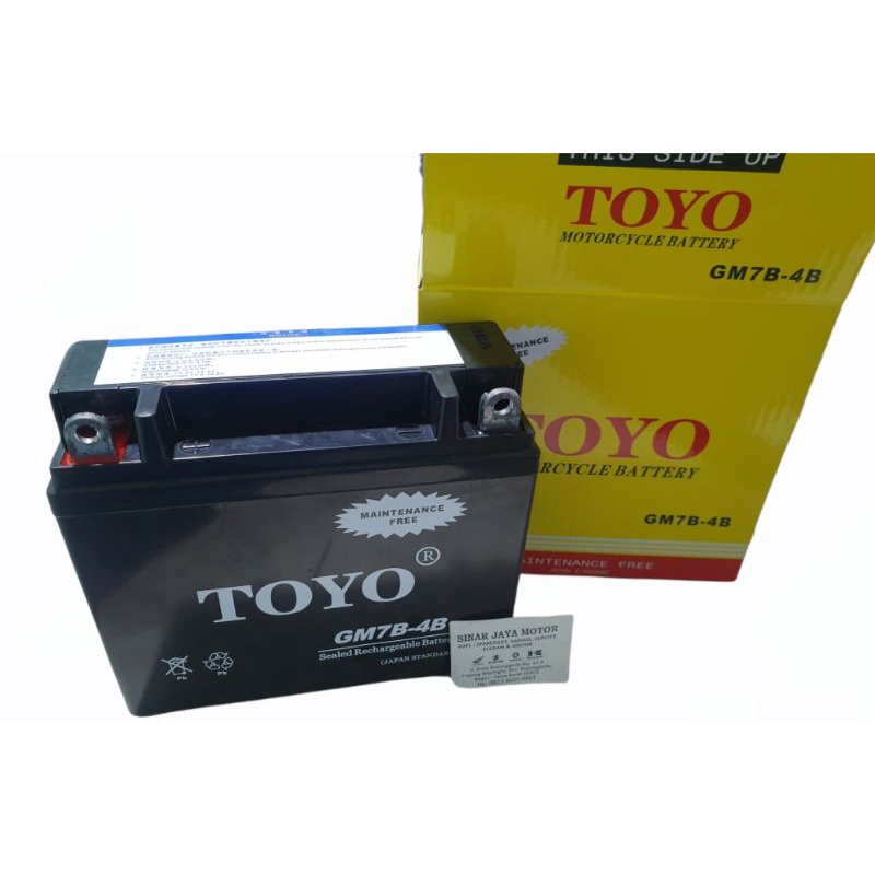 Aki toyo tiger nouvo scorpio GM7B-4B japan kualitas jamin