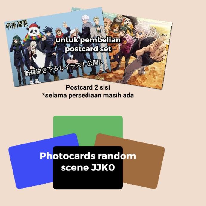 >D2289) ⭐⭐⭐⭐⭐ Tiket, Postcard, ID Card, totebag, Poster Anime Jujutsu Kaisen 0 Movie (Ready) paling 