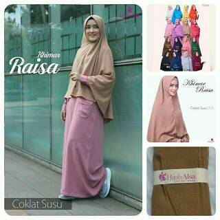 Hijab Alsa Khimar Raisa Syar i Warna  Pastel  Bergo Jumbo 