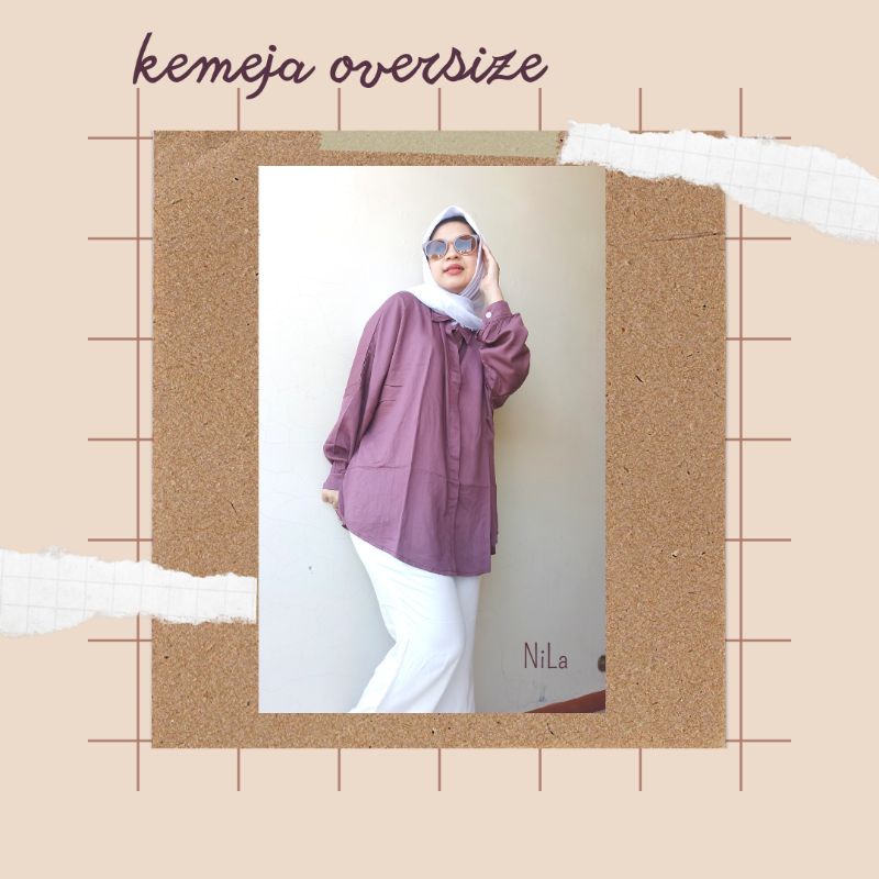 Venyastore Kemeja Oversize Polos Rayon Twill Premium