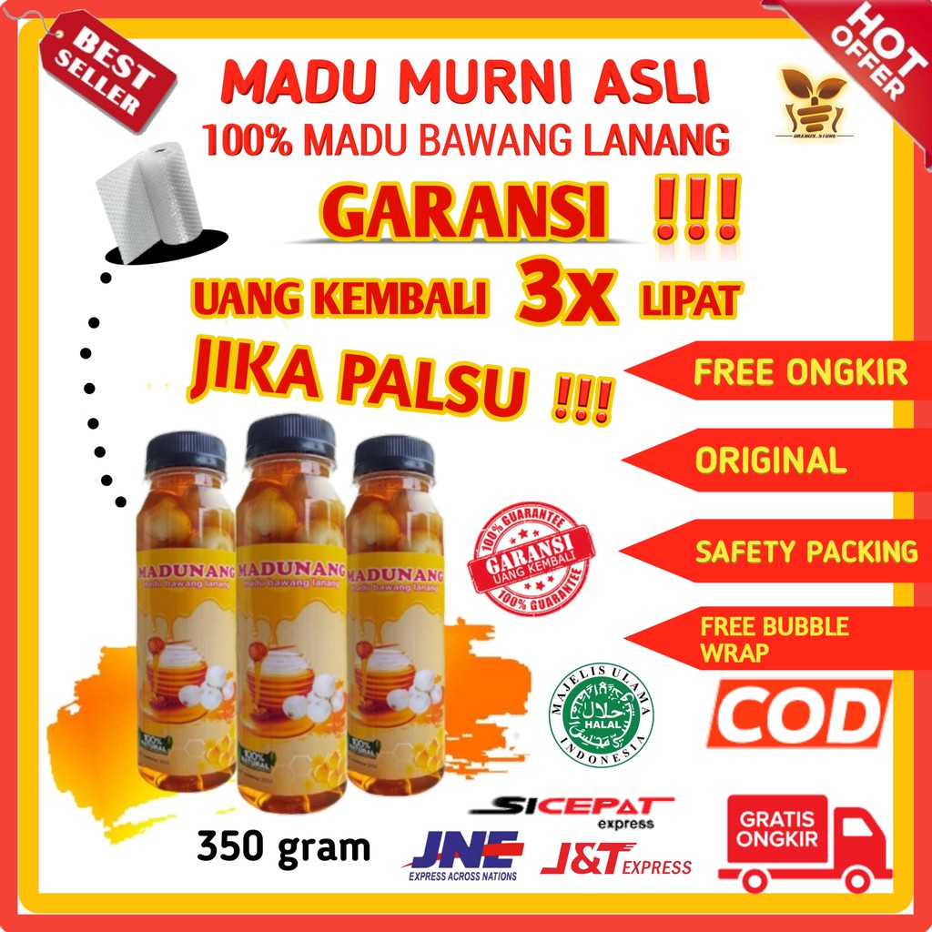 

MADUNANG Madu Bawang Lanang Tunggal 350 Gram Madu Asli Murni Bawang Lanang Tunggal 350 gram