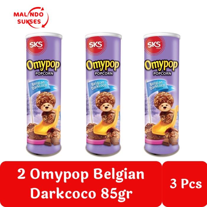 

⭐ COD ⭐ Omypop Popcorn Belgian Darkcoco 85 g (3 Pcs)
