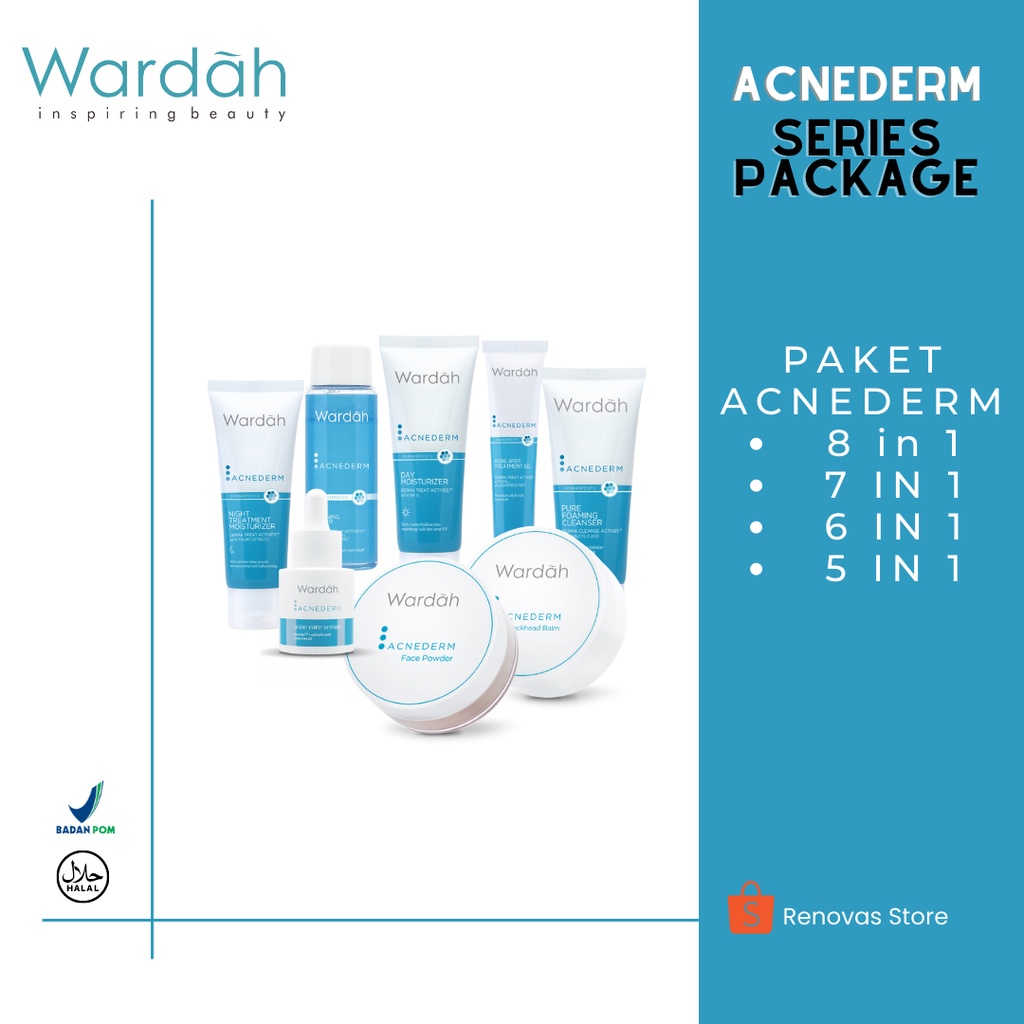 Paket Wardah Acnederm  Series ( Paket 5 In 1, Paket 6 In 1, Paket 7 In 1 , Paket 8 In 1 )