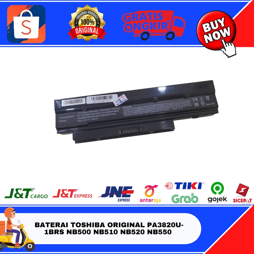 BATERAI TOSHIBA ORIGINAL PA3820U-1BRS NB500 NB510 NB520 NB550