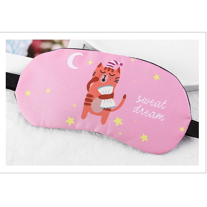 Penutup Mata eye cover mask kacamata anak motif hewan Untuk Tidur Gel Biru Dingin lucu masker mata sleeping mask