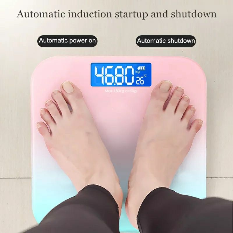 Timbangan Badan Digital 180Kg Kaca Tempered Indikator  Gradien