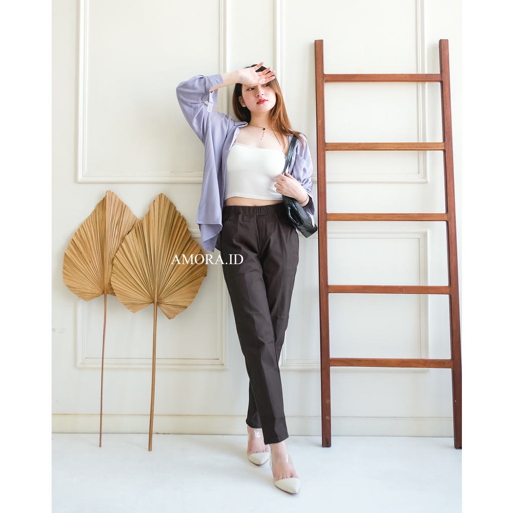 8L,6L,5L,4L,3L,2L,XLALLSIZE CELANA KERJA KANTOR MODEL LEGGING KARET FULL / CELANA WANITA BIGSIZE / JUMBO