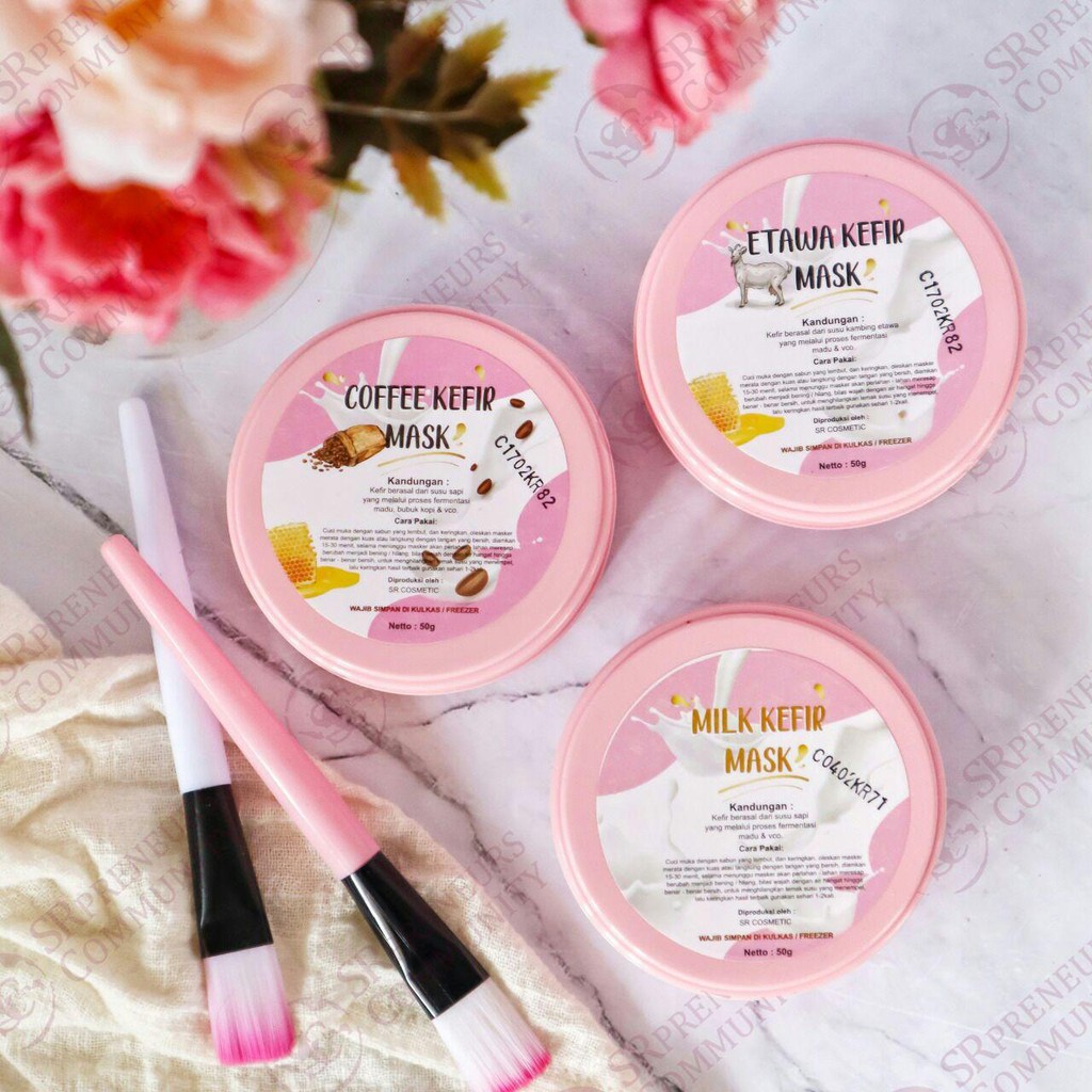 MASKER KEFIR SUSU BPOM TERBAIK SR12 MILK KEFIR ORIGINAL TERAMPUH UNTUK KULIT KUSAM &amp; KERING