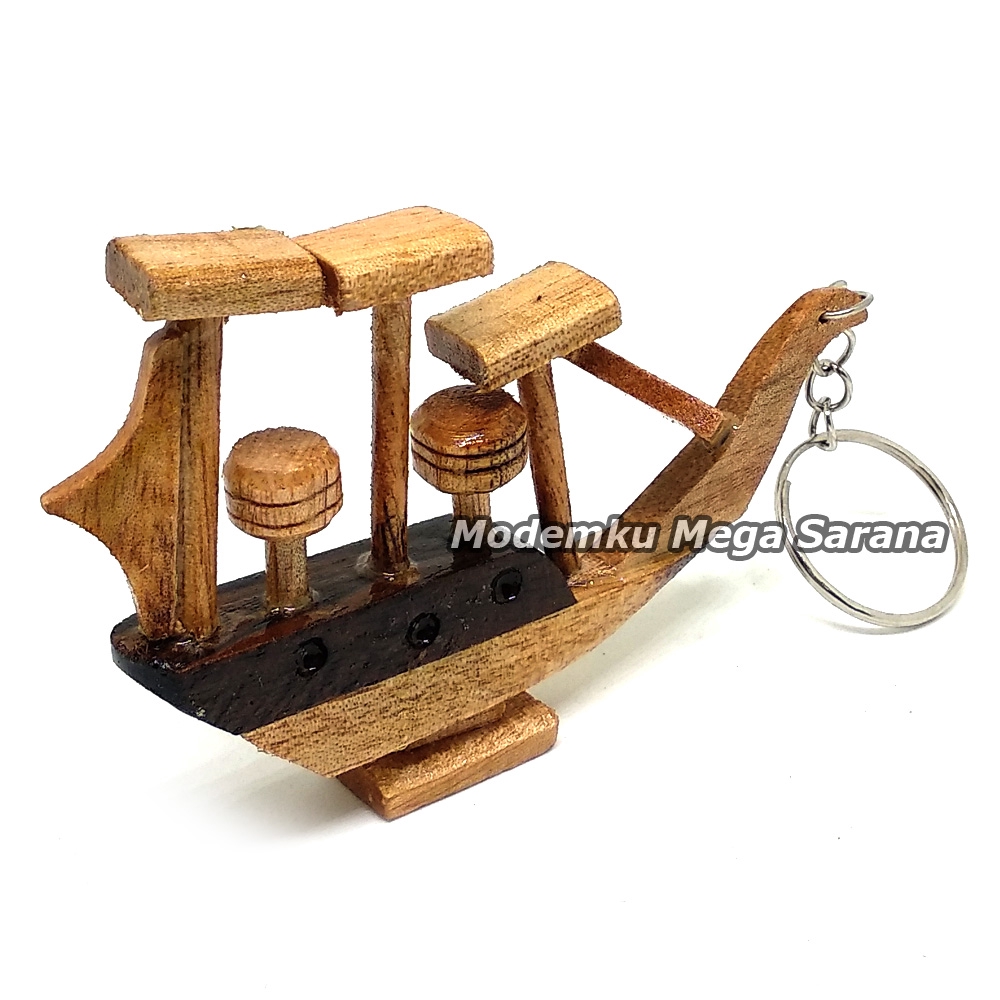 Gantungan Kunci Kayu Unik Jogja - Banyak Pilihan-Kapal Layar