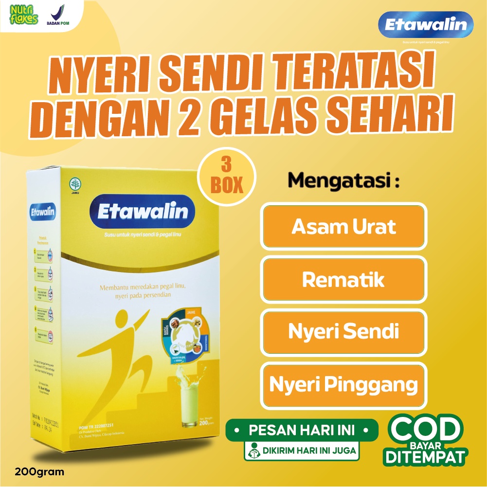 Etawalin Susu kambing Atasi Nyeri Sendi Dan Asam Urat Original 3 Box