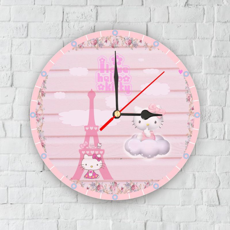 Jam Dinding Shabby Chic / Wall Clock dengan Design unik-JS08