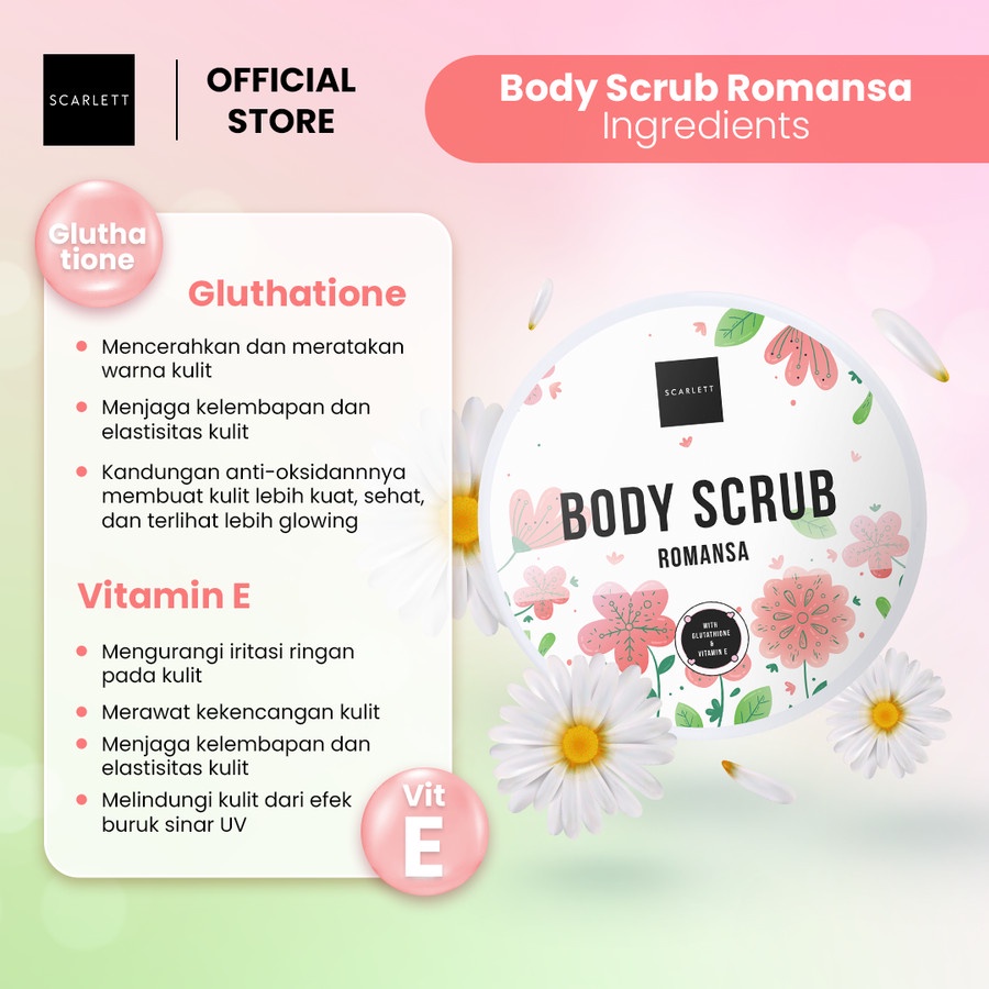 Scarlett Whitening Body Scrub Romansa Perawatan Kulit Halus dan Sehat