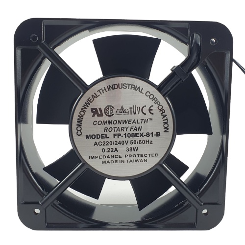 Kipas Pendingin Commonwealth Kotak 15cm Cooling Fan AC 15 x 15 x 5 cm Bearing FP-108EX-S1-B