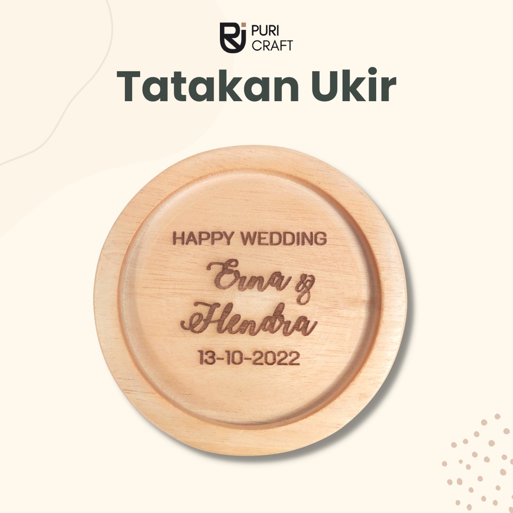 TAMBI SOUVENIR Series / FREE UKIR / Tatakan Ukir / Souvenir Pernikahan / Tatakan Gelas / Coaster Wood / Tatakan Kayu / Coaster Kayu / Kado Wisuda / Souvenir Wedding / Alas Gelas Kayu / Tatakan Gelas Kayu / Puri Craft