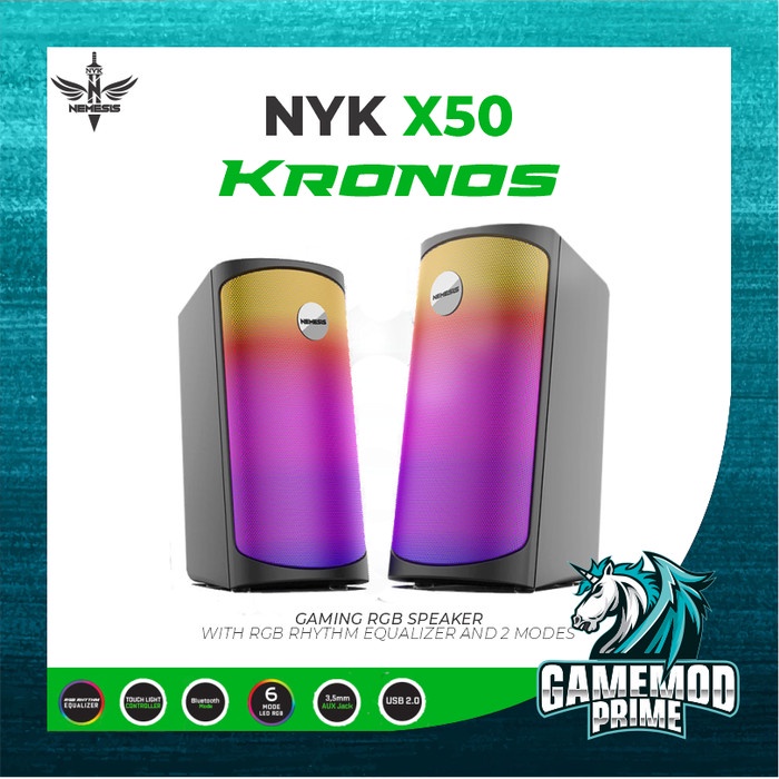 Speaker Gaming RGB with Rhythm Equalizeer NYK X50 Kronos Bluetooth