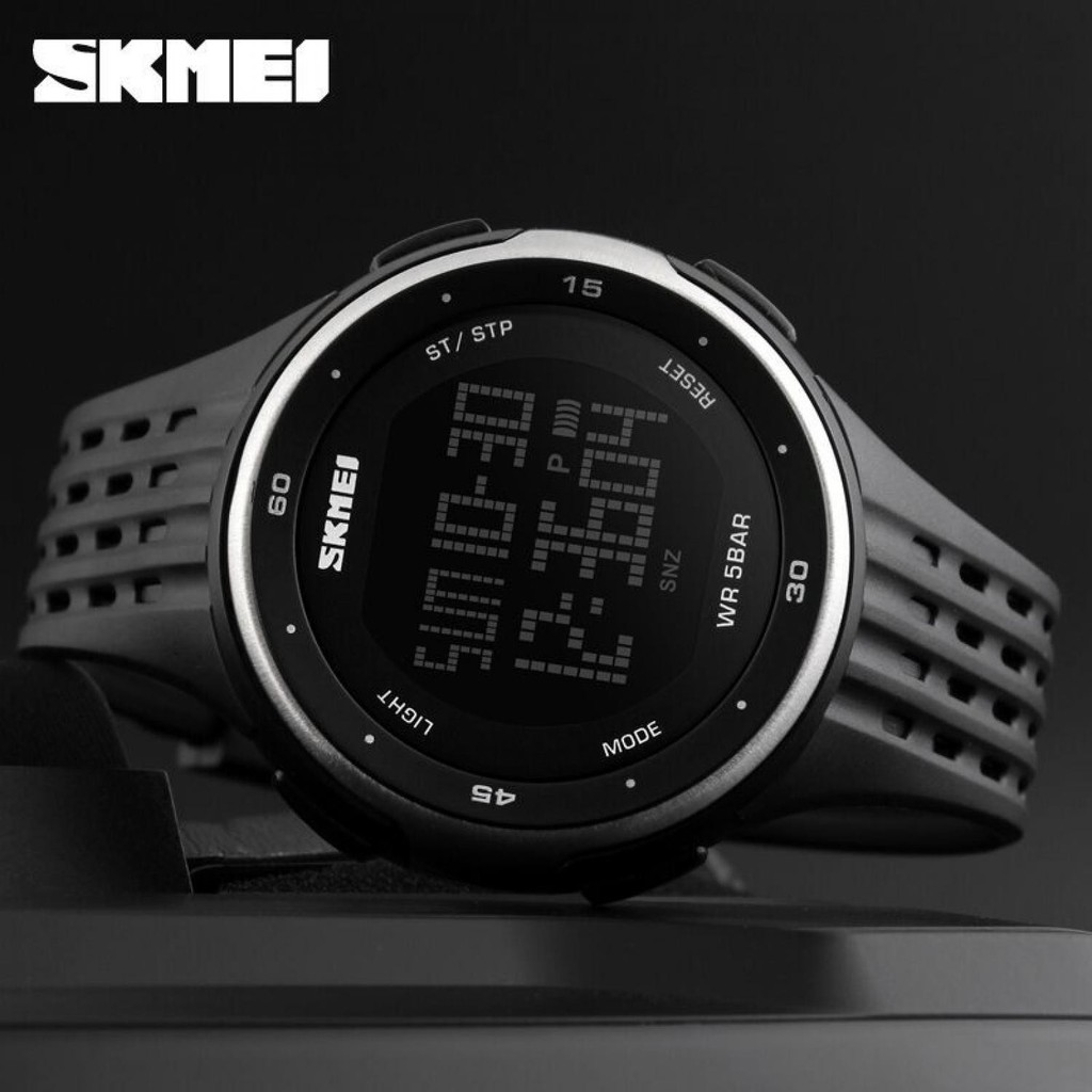 SKMEI Jam Tangan Digital Pria JT 50 Jam Tangan Silicone Berkualitas Penutup Stainless Steel Anti Air