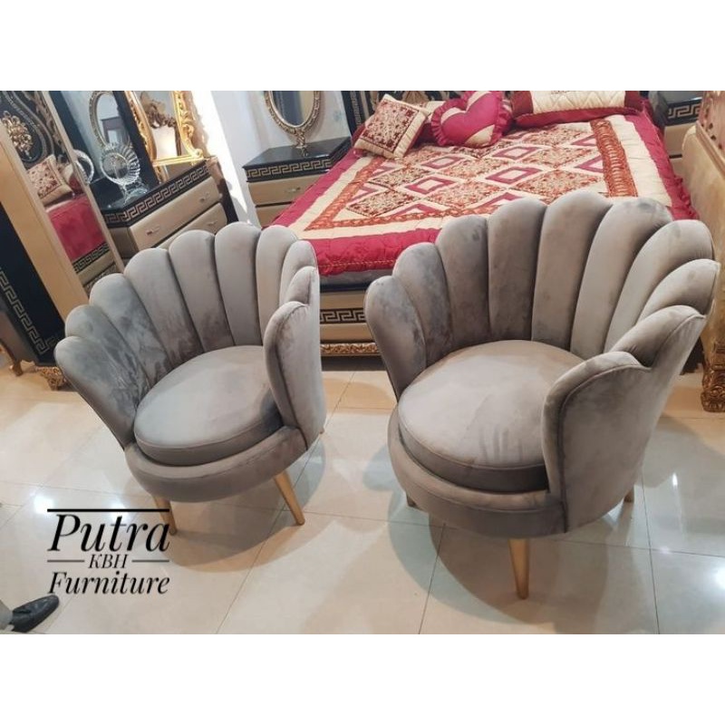 Kursi Sofa Kerang Single, Sofa Merak