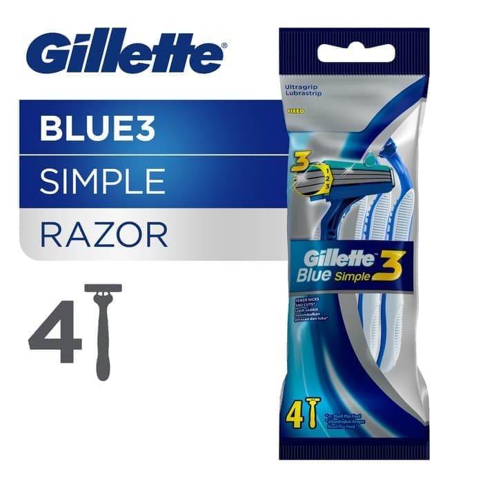 SALE gillette blue 3 simple razor isi 4