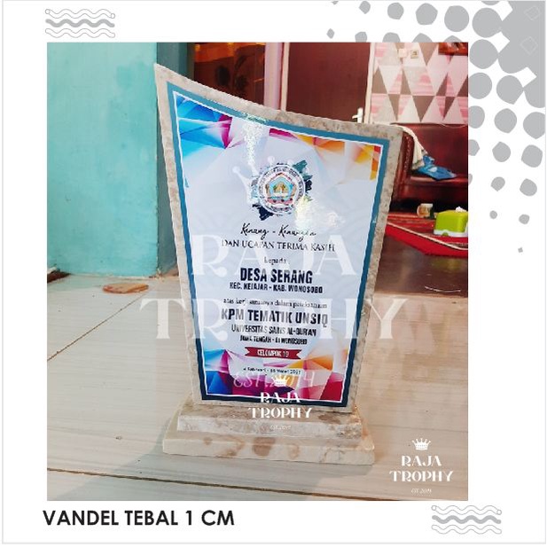 VANDEL / PLAKAT MARMER TEBAL 1CM KENANG KENANGAN KKN PKL PPL HADIAH CINDERAMATA