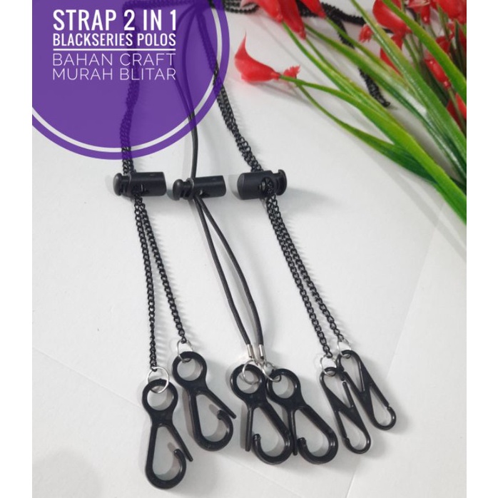 strap masker 2 in 1 blackseries polos