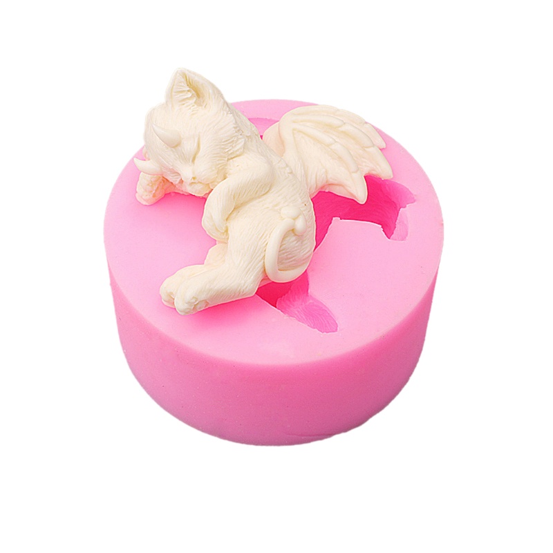 SIY  Sleep Devil Cat Candle Epoxy Resin Mold Aromatherapy Plaster Silicone Mould DIY Crafts Jewelry Home Decorations Casting