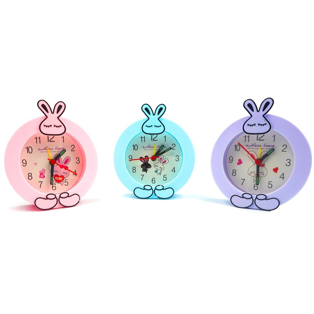 Alarm Clock Jam Anak Lucu Karakter Kelinci 3 Varian Warna Unik