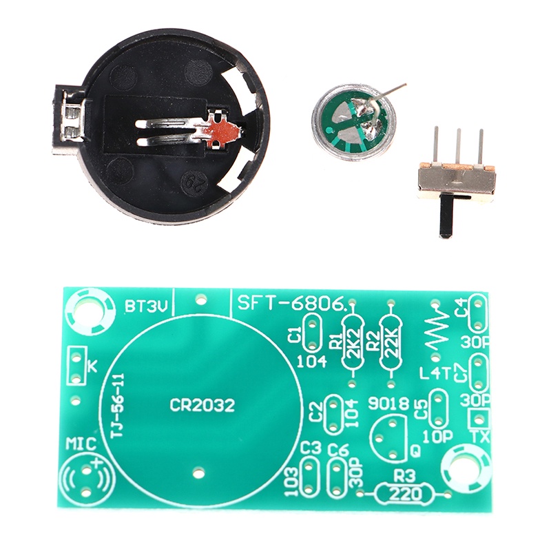 {LUCKID}FM Stereo Radio Transmitter DIY Kit With Microphone DC 3V Soldering Practice