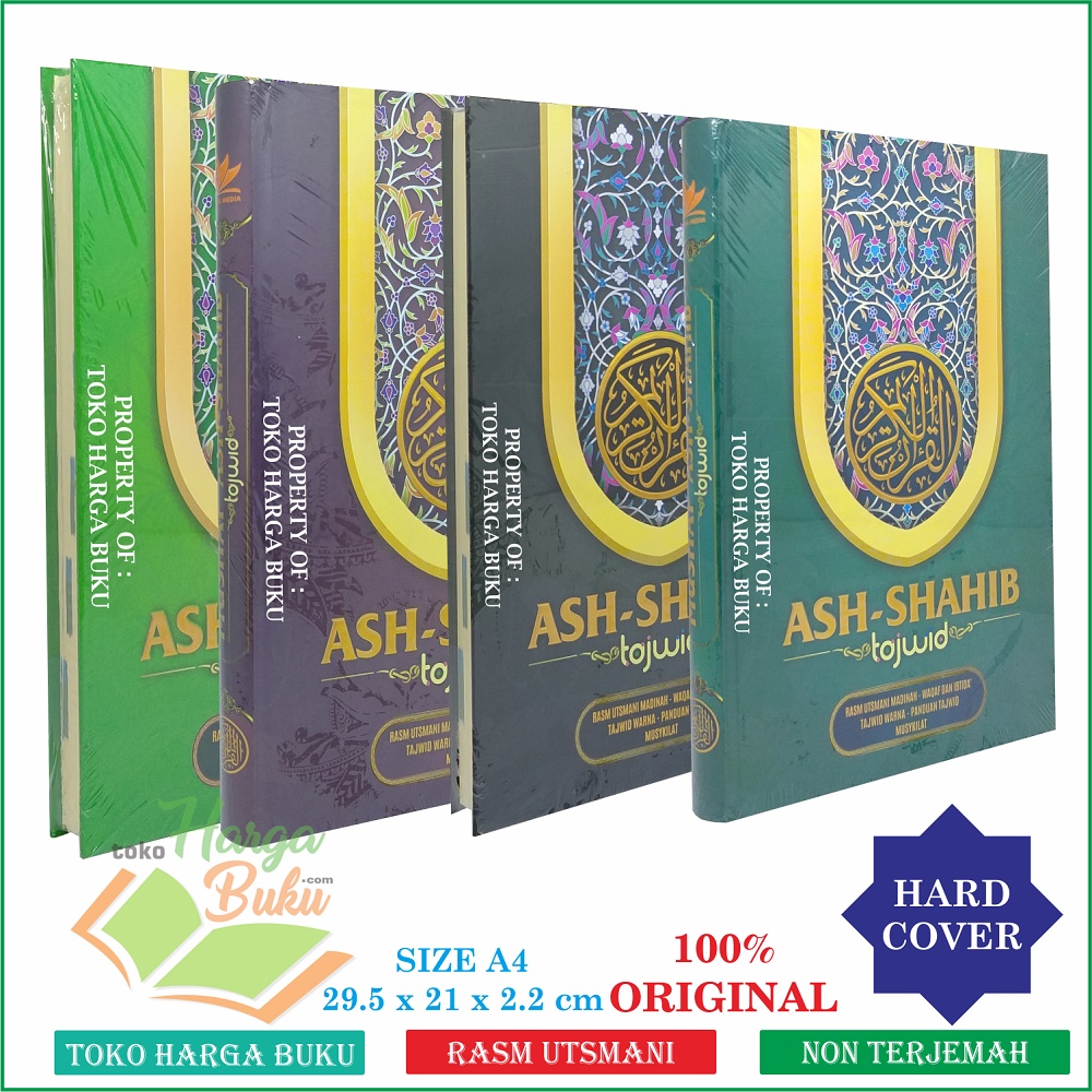 Foto Al-Quran Ash-Shahib TAJWID A4 HC Nonterjemah Rasm Utsmani Madinah Waqaf dan Ibtida' Penerbit Hilal Media